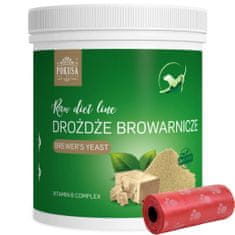 Pokusa Vitamini, dodatki za pse in mačke RawDietLine Kvas / pivski kvas 250g + vrečke za iztrebke