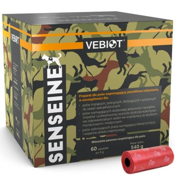 VEBIOT Senseine formula za pse 60 vrečk + vrečke za iztrebke