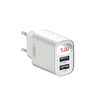 Polnilec za telefon L95 2xUSB 2,4A bel