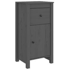 Vidaxl Komoda 2 kosa siva 40x35x80 cm trdna borovina