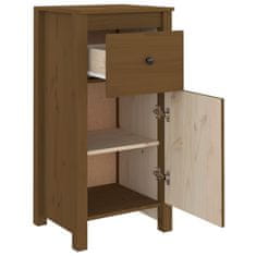 Vidaxl Komoda 2 kosa medeno rjava 40x35x80 cm trdna borovina