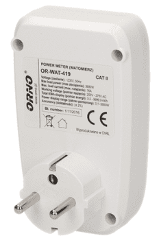 Orno vatmeter, kalkulator energije z LCD zaslonom