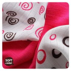 KIKKO Spirals&amp;Bubbles bambusovi prtički 30x30 cm, magenta 9 kosov