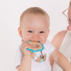 Bo Jungle verižica za dudo B-PACIFIER WOOD Blue