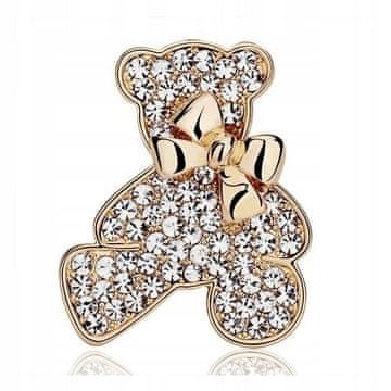 Pinets® Broška Pinets Teddy Bear z okrasnimi pentljami
