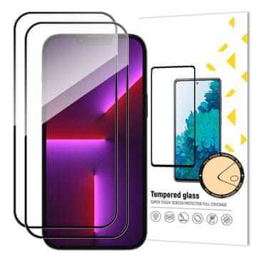 MG Full Glue 2x zaščitno steklo za iPhone 14 Pro Max, črna