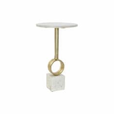 DKD Home Decor Stranska mizica DKD Home Decor Bela zlata aluminij marmor 37 x 37 x 61 cm