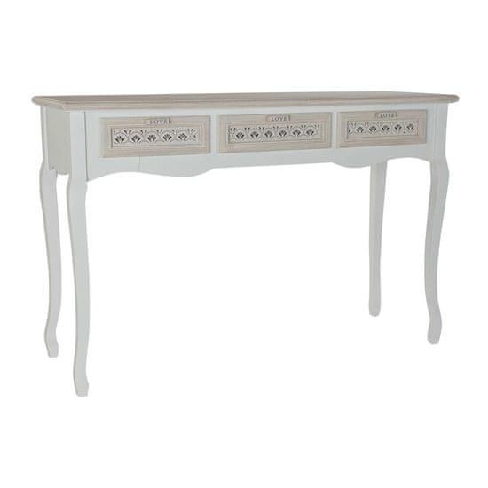 DKD Home Decor Konzola DKD Home Decor Les MDF Bela Arabska (120 x 40 x 78 cm)