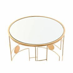 DKD Home Decor komplet 2 malih miz, ogledalo/kovina, 40 x 40 x 54.5 cm
