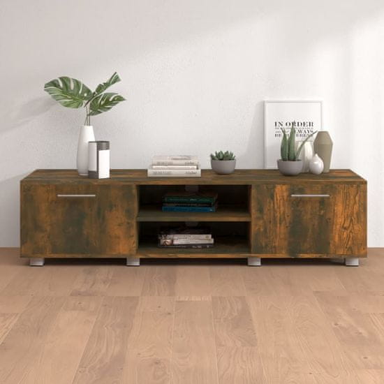 Vidaxl TV omarica dimljeni hrast 140x40x35 cm inženirski les