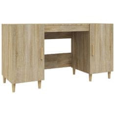 Vidaxl Pisalna miza sonoma hrast 140x50x75 cm konstruiran les