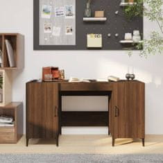 Vidaxl Pisalna miza rjav hrast 140x50x75 cm inženirski les