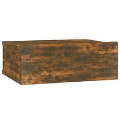Vidaxl Lebdeča nočna omarica dimljeni hrast 40x30x15cm konstruiran les