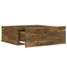 Vidaxl Lebdeča nočna omarica dimljeni hrast 40x30x15cm konstruiran les