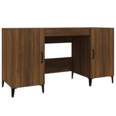 Vidaxl Pisalna miza rjav hrast 140x50x75 cm inženirski les