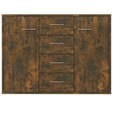Vidaxl Komoda dimljeni hrast 88x30x65 cm inženirski les