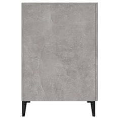 Vidaxl Pisalna miza betonsko siva 140x50x75 cm konstruiran les