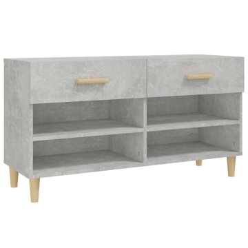 Vidaxl Omarica za čevlje siva 102x35x55 cm inženirski les