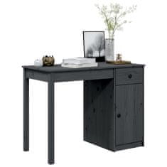Vidaxl Pisalna miza siva 100x50x75 cm trdna borovina
