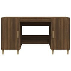 Vidaxl Pisalna miza rjav hrast 140x50x75 cm inženirski les