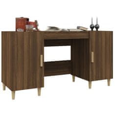 Vidaxl Pisalna miza rjav hrast 140x50x75 cm inženirski les