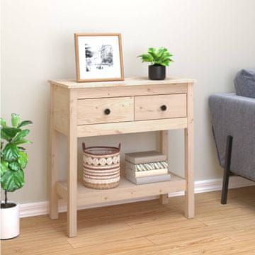 Vidaxl vidaXL Konzolna mizica 75x35x75 cm masivni borov les