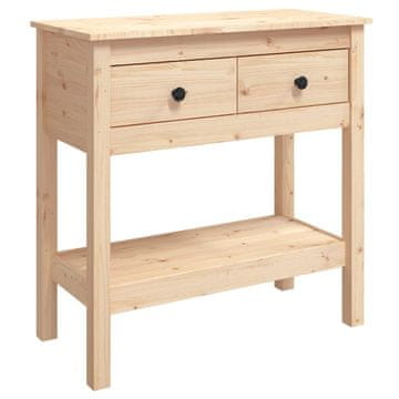 Vidaxl Konzolna mizica 75x35x75 cm trdna borovina
