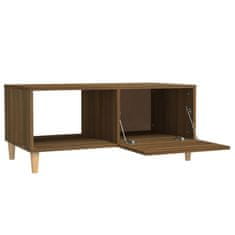Vidaxl Klubska mizica rjavi hrast 89,5x50x40 cm inženirski les