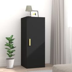 Vidaxl Stenska omarica črna 34,5x34x90 cm konstruiran les