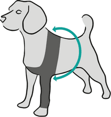 Suitical Pooperativna oblačila za sprednjo taco psa, pooperativna prevleka za sprednjo taco, preventivna prevleka za psa, Array 17 cm, prsni obseg: 40-54 cm