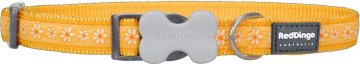 Red Dingo Najlonska ovratnica z rumenimi rožicami