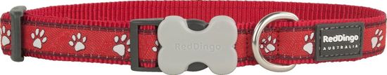 Red Dingo Najlonska ovratnica z rdečimi tačkami