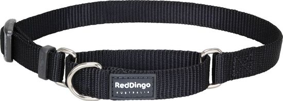 Red Dingo Nastavljiva polzvlečna najlonska ovratnica črna