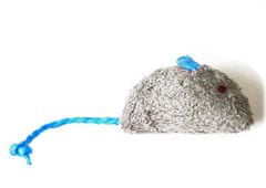 Pet tribe Cat igračka miška z vrvico rep, modra imela je