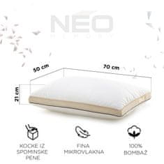 Vitapur Neo Bamboo Memory hibridni vzglavnik, 50x70 cm