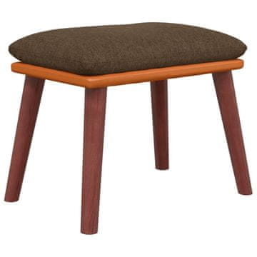 Vidaxl Stolček za noge rjav 45x29,5x35 cm blago in umetno usnje