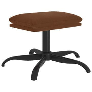 Vidaxl Stolček za noge rjav 60x60x36 cm tkanina iz mikrovlaken