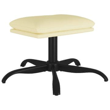Vidaxl Stolček za noge krem 60x60x36 cm umetno usnje
