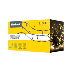Rebel LED lučke za novoletno jelko , 10m, topla bela, s spremembo načina osvetlitve, IP44
