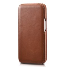 iCARER curved edge vintage folio leather case iphone 13 brown (rix1302-bn)