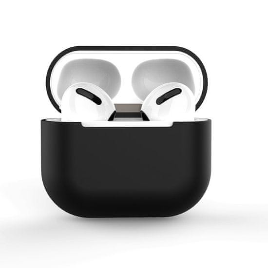 slomart Ohišje za AirPods Pro silikonsko mehko ohišje za slušalke črno