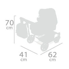 DeCuevas Zložljiv voziček za lutke 3 v 1 z nahrbtnikom - 70 cm / Ocean Fantasy 2021