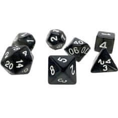 Northix Paket 7 kock za Dungeons and Dragons (črna) 