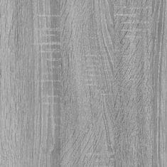 Vidaxl Pisalna miza s predalom in omarico siva sonoma 100x40x73 cm les