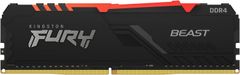 Kingston FURY Beast RGB RAM pomnilnik, 16 GB, 3200 MHz, DDR4, CL16, DIMM (KF432C16BB1A/16)