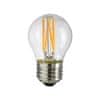 LED žarnica - E27 - G45 - 4W - 340Lm - žarilno nitko - topla bela