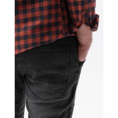 OMBRE Moške jeans joggerje CLARA črne MDN14354 L