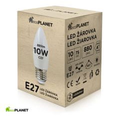 Berge LED žarnica - ecoPLANET - E27 - 10W - sveča - 880Lm - topla bela