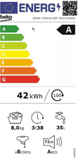 Beko B5WFU78418WB pralni stroj