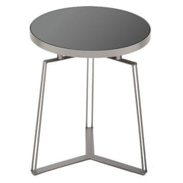 Versa Stranska mizica Versa Zua Metal Kaljeno steklo (40 x 50 x 40 cm)